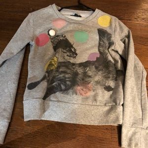 Gray Cat Christmas Sweater